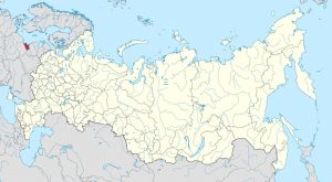 Kaliningrad (markeret med rødt) er det mest vestlige af Rusland 